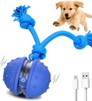 Automatic Moving Dog Ball with Rope, Interactive Rechargeable Toy with 3 Play Modes