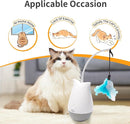 Rechargeable 360° Automatic Rotating Feather Wand Cat Toy with Tumbler Design