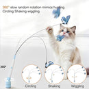 Upgraded 360° Automatic Butterfly Cat Toy with Strong Suction Base, USB Rechargeable