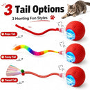 Interactive Automatic Rolling Chase Ball Toy for Cats & Dogs with Touch Activation & USB Charging