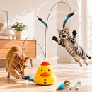 Automatic 360° Flying Bird Cat Toy with Suction Cup, USB-C Rechargeable Interactive Wand