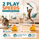 Automatic 360° Flying Bird Cat Toy with Suction Cup, USB-C Rechargeable Interactive Wand