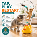 Automatic 360° Flying Bird Cat Toy with Suction Cup, USB-C Rechargeable Interactive Wand