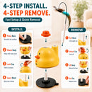 Automatic 360° Flying Bird Cat Toy with Suction Cup, USB-C Rechargeable Interactive Wand