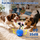 Smart Interactive Dog Ball for Aggressive Chewers, E-TPU Automatic Rolling Toy with RGB Light